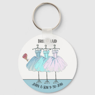 Bridesmaid Gastgeschenk Hochzeit Schlüsselanhäng Schlüsselanhänger