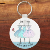 Bridesmaid Gastgeschenk Hochzeit Schlüsselanhänger (Vorderseite)