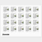 Bridesmaid Gedicht Wedding Bouquet Quadratischer Aufkleber (Blatt)