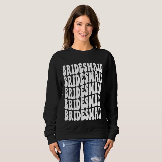 Bridesmaid Geschenk Bachelorette Matching Crewneck Sweatshirt (Vorne ganz)