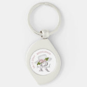 Bridesmaid-Geschenk Benutzerdefinierter Monogramm- Schlüsselanhänger (Vorderseite)