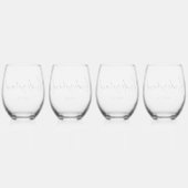 Bridesmaid Geschenk Custom Wine Glass Trinkbehälte Weinglas Ohne Stiel (Hinten)