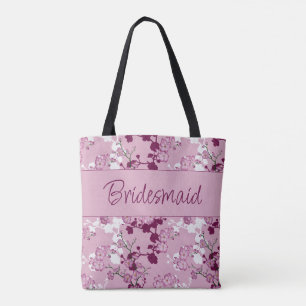 Bridesmaid Geschenk Elegante Rosa Kirschblüten Tasche