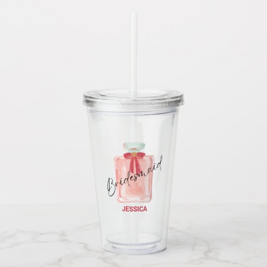 Bridesmaid-Geschenk für Bridesmaid Vorschlag maßge Acryltrinkbecher (Vorderseite)