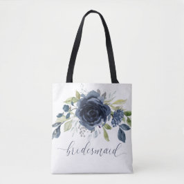 Bridesmaid Geschenk Hochzeit Party Marine Blue Sil Tasche