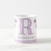 Bridesmaid Geschenk mit Name & Initial. Blumendesi Kaffeetasse (Mittel)