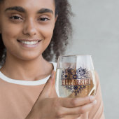 Bridesmaid-Geschenk, Modernes elegantes Monogramm Weinglas Ohne Stiel