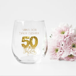 Bridesmaid-Geschenk, Modernes elegantes Monogramm  Weinglas Ohne Stiel