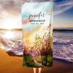 Bridesmaid Geschenk - Trauzeugin Personalisiert Na Strandtuch