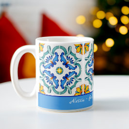Bridesmaid Geschenke favorisiert blau Majolica Fli Kaffeetasse
