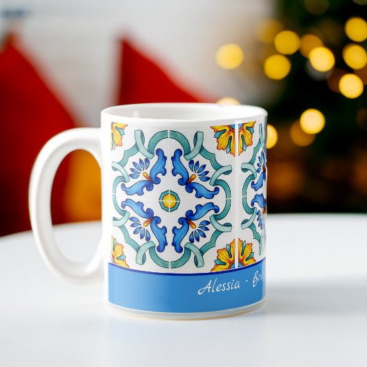Bridesmaid Geschenke favorisiert blau Majolica Fli Kaffeetasse