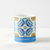 Bridesmaid Geschenke favorisiert blau Majolica Fli Kaffeetasse (Mittel)