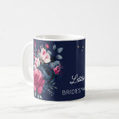 Bridesmaid-Geschenke individuelle Name Marineblau Kaffeetasse (Vorderseite Links)