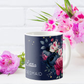 Bridesmaid-Geschenke individuelle Name Marineblau Kaffeetasse