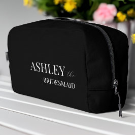 Bridesmaid-Geschenke personalisierte schwarze Tasc Waschbeutel
