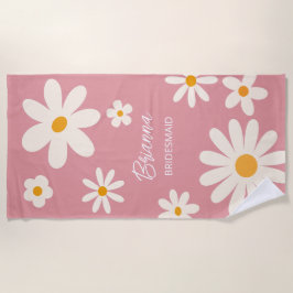 Bridesmaid-Geschenke Retro daisy Wüste rosa Brauch Strandtuch