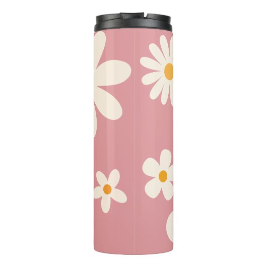 Bridesmaid-Geschenke Retro daisy Wüste rosa Brauch Thermosbecher (Rückseite)