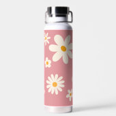 Bridesmaid-Geschenke Retro daisy Wüste rosa Brauch Trinkflasche (Rückseite)