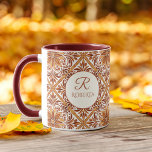 Bridesmaid-Geschenke Terracotta Talavera Monogramm Tasse<br><div class="desc">Bridesmaids Geschenke mexikanische Talavera terracotta marrone braune elegante Hochzeit mit Monogramm personalisierte Kaffee-Tasse,  personalisierte Namen Tasse gedruckte Hochzeitsfeier Favoriten,  Schattierungen von braunem Talavera Brautparty bevorzugt personalisierte Namen Kaffee Tasse talavera Gastgeschenke Hochzeiten Geschenke für ihre monogramm Kaffee Tassen Geschenke für ihre</div>
