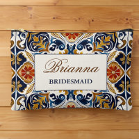 Bridesmaid gibt Vintag Talavera Azulejo Monogramm