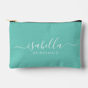 Bridesmaid Gift Blue Aqua Zubehörtasche