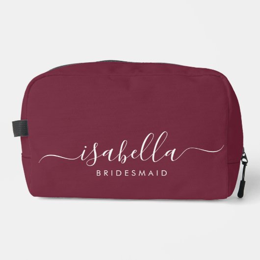 Bridesmaid Gift Burgundy Waschbeutel (Vorderseite)