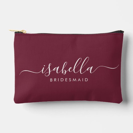 Bridesmaid Gift Burgundy Zubehörtasche (Vorderseite)