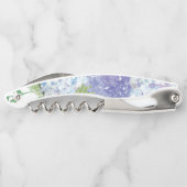 Bridesmaid Gift Cork Screw - Blue Hydrangea Kellnermesser (Rückseite)