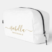 Bridesmaid Gift Gold Name Waschbeutel (Rechte Ecke)