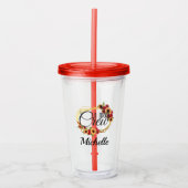 Bridesmaid Gift I Do Crew Sonnenblumen Rose Acryltrinkbecher (Vorderseite)