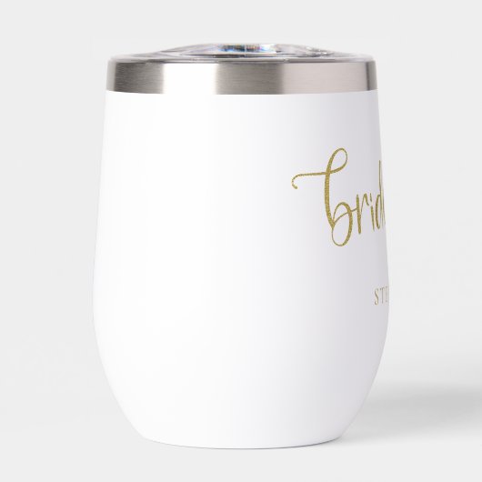 Bridesmaid Gift Name Gold Imitate Glitzer Text (Vorderseite)