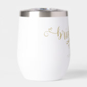 Bridesmaid Gift Name Gold Kalligraphie Herz (Vorderseite)
