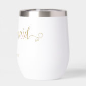 Bridesmaid Gift Name Gold Kalligraphie Herz (Rückseite)