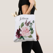 Bridesmaid Gift Personalisiert Tote Bag Burgundy Tasche (Von Nahem)