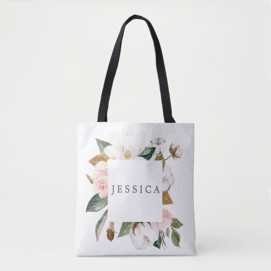 Bridesmaid Gift Personalisiert Tote Bag Magnolia Tasche (Vorderseite)