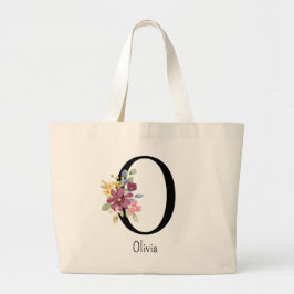 Bridesmaid Gift Wilde Blume Alphabet o Tote Bag Jumbo Stoffbeutel