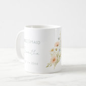 Bridesmaid Gift Wildflower Garden Personalized Kaffeetasse (Vorderseite Links)