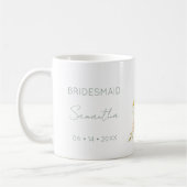 Bridesmaid Gift Wildflower Garden Personalized Kaffeetasse (Links)