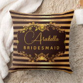 Bridesmaid Glitzer Herz-Print personalisieren Kissen (Decke)