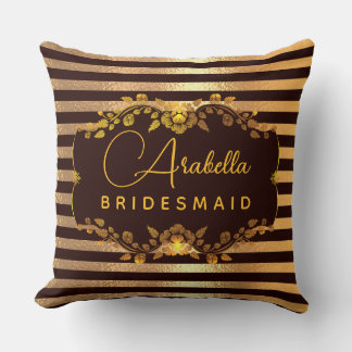 Bridesmaid Glitzer Herz-Print personalisieren Kissen