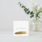 Bridesmaid Gold Blush Jewery Necklace Display Quadratische Visitenkarte (Stehend Vorderseite)