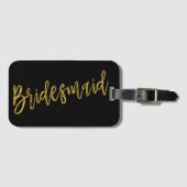Bridesmaid Gold Foil Gepäcktasche Tag Gepäckanhänger (Vorderseite (Horizontal))