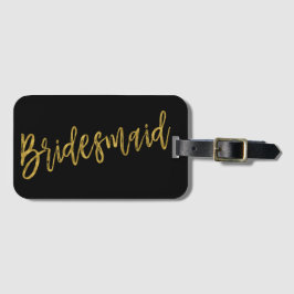 Bridesmaid Gold Foil Gepäcktasche Tag Gepäckanhänger