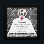 Bridesmaid Gown Bouquet Black Lacquer Schmuck Box Erinnerungskiste<br><div class="desc">Die Personalisierte Schmuckbox oder die Gedächtnisbox für die Hochzeit des Schwarzen Lacquers bewahren den benutzerdefinierten Designer. Elegante,  einzigartige Hochzeitsszenario</div>