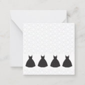 Bridesmaid Gown, Polka Dot Muster Note Card Mitteilungskarte (Vorderseite)