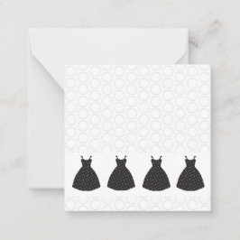 Bridesmaid Gown, Polka Dot Muster Note Card Mitteilungskarte