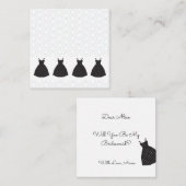 Bridesmaid Gown, Polka Dot Muster Note Card Mitteilungskarte (Vorne/Hinten)