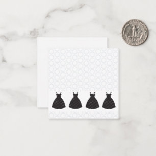 Bridesmaid Gown, Polka Dot Muster Note Card Mitteilungskarte