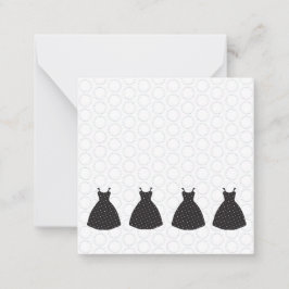Bridesmaid Gown, Polka Dot Pattern Mitteilungskarte