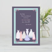 Bridesmaid Gowns Bridesmaid Request Card Einladung (Stehend Vorderseite)
